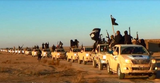 The (non) war against the (non) Islamists Isis-truck-convoy-anbar-province