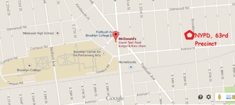 screenshot mcdonalds nostrand and flatbush avenue 63rd precinct brooklyn new york google earth