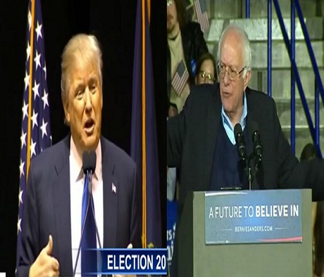 Trump Sanders collage 465 x 350